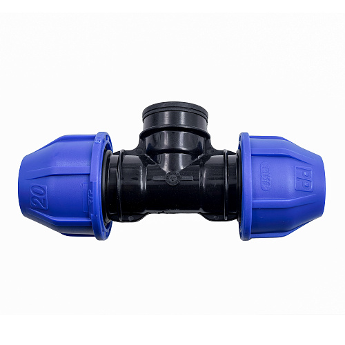 Тройник компрессионный, полипропилен внутренняя резьба 20х 1/2", для полиэтиленовых труб, РТП