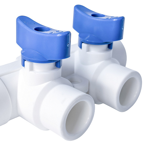 Коллектор с шаровым краном универсальный PPR 25х20/2, RTP