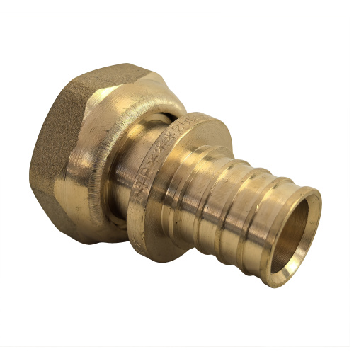 Муфта с накидной гайкой аксиальная, латунь,20х3/4", желтый, RTP