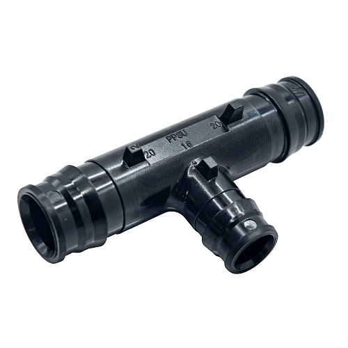 Тройник переходной радиальный PPSU 20x16x20, черный,RTP