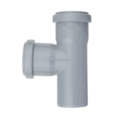 Тройник ВК ПП 50/50х87, серый,РТП