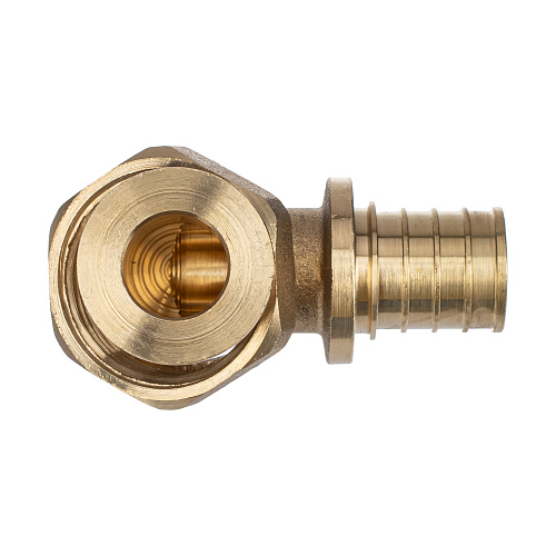 Угольник с накидной гайкой аксиальный, латунь,20х3/4", желтый, RTP