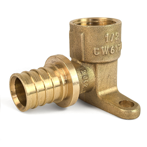 Водорозетка аксиальная, латунь, внутренняя резьба,20х1/2", желтый, RTP