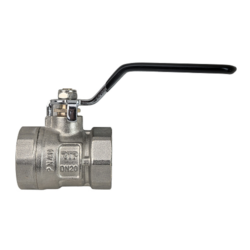 Кран шаровой ГОСТ ручка рычаг, латунь, внутренняя/внутренняя резьба  3/4",PN40 никель, RTP