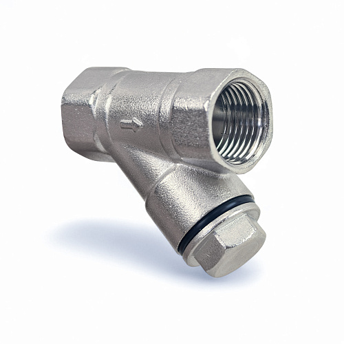 Фильтр, латунь, внутренняя/внутренняя резьба 1/2"х45°, никель, RTP