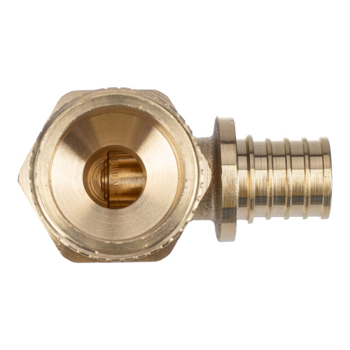 Угольник аксиальный, латунь, наружная резьба,16х3/4", желтый, RTP