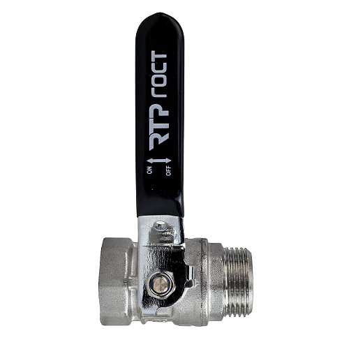 Кран шаровой ГОСТ ручка рычаг, латунь, внутренняя/наружная резьба  3/4",PN40 никель, RTP