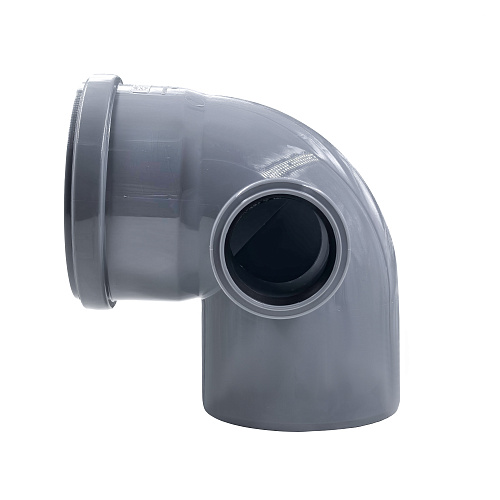 Отвод правый ВК ПП 110/50х87, серый,РТП