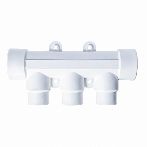 Коллектор с шаровым краном красный PPR 32х20/3,  белый, RTP