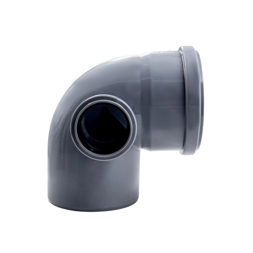 Отвод левый ВК ПП 110/50х87, серый,РТП