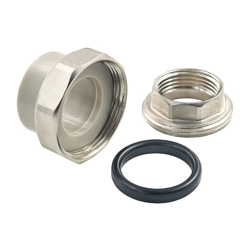 Муфта комбинированная разъемная (Американка) PPR внутренняя резьба 32х1" PN20 серый РТП