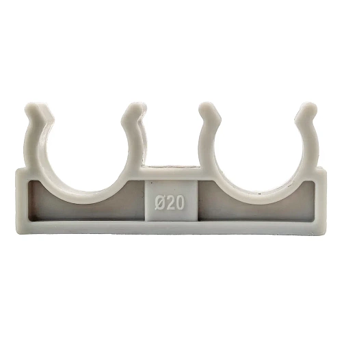 Опора для труб двойная PPR 20,  серый, РТП