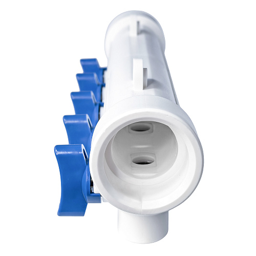 Коллектор с шаровым краном универсальный PPR 40х20/5, бел, RTP