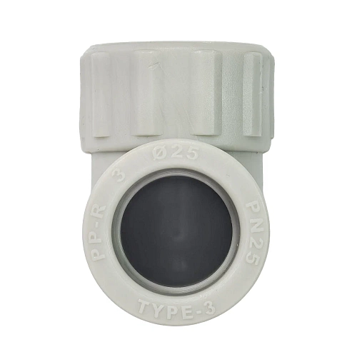 Угольник комбинированный PPR внутренняя резьба 25х 1/2,  серый, РТП