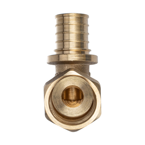 Угольник с накидной гайкой аксиальный, латунь,20х1/2", желтый, RTP