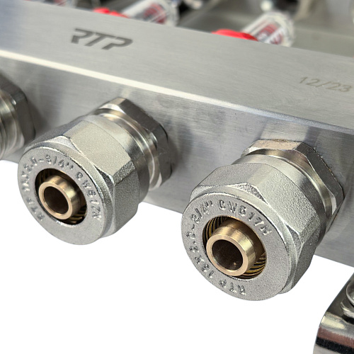 Соединитель евроконус аксиальный, латунь,16х2,0х3/4", желтый, RTP