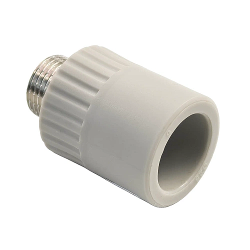 Муфта комбинированная PPR наружная резьба 25х1/2, серый, РТП