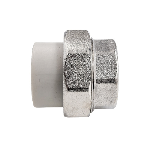 Муфта комбинированная разъемная (Американка) PPR внутренняя резьба 25х1,  серый, RTP