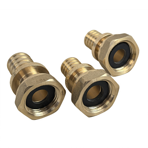 Муфта с накидной гайкой аксиальная, латунь,16х1/2", желтый, RTP