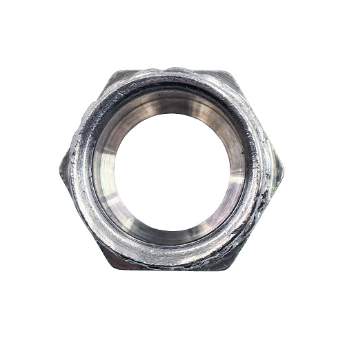 Ниппель переходной, латунь, наружная резьба 1/2"х3/8", еврослот, никель, РТП