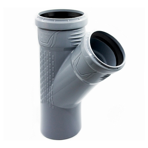 Тройник ВК ПП 75/50х45, серый,РТП