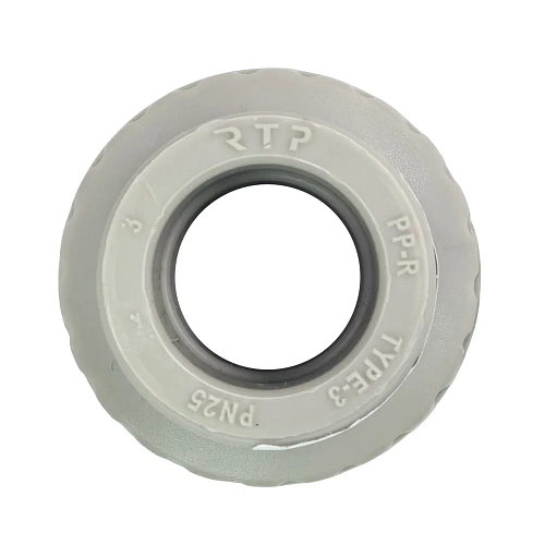 Муфта с накидной гайкой PPR 20х3/4, серый, РТП