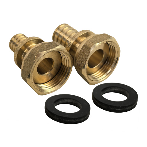 Муфта с накидной гайкой аксиальная, латунь,20х3/4", желтый, RTP