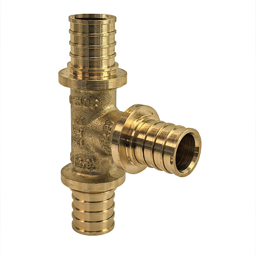 Тройник аксиальный, латунь,20, желтый, RTP