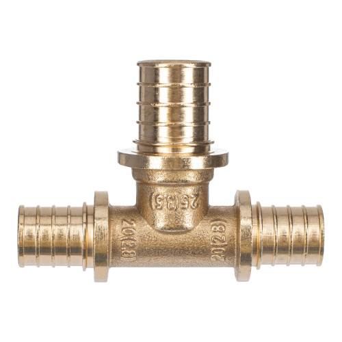 Тройник переходной аксиальный, латунь,20х25х20, желтый, RTP