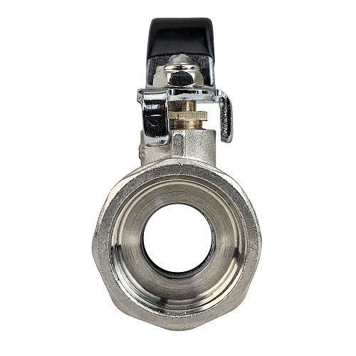 Кран шаровой ГОСТ ручка рычаг, латунь, внутренняя/внутренняя резьба  3/4",PN40 никель, RTP