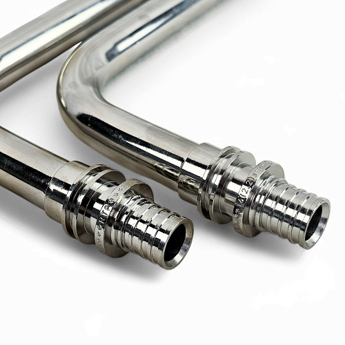 Трубка приборная Г-образная аксиальная, латунь,16х250, хромированная, RTP