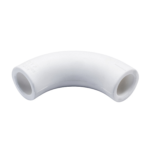 Угольник плавноизогнутый, PPR, внутреннее/внутреннее соединение 32х90°, белый, RTP