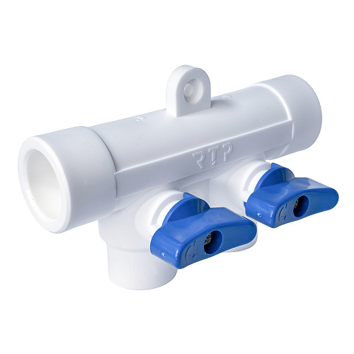 Коллектор с шаровым краном универсальный PPR 25х20/2, RTP