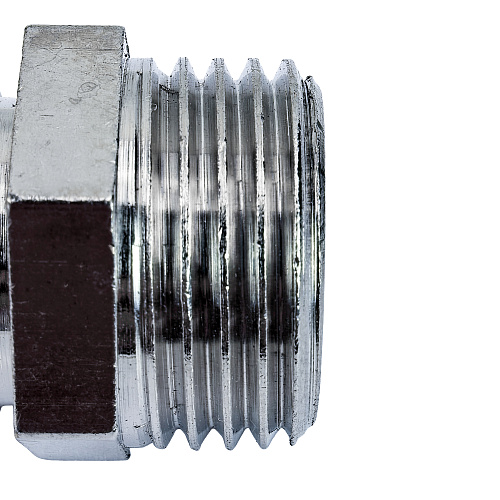 Штуцер для шланга, латунь, наружная резьба 14х1/2", никель, RTP