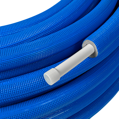 Труба EVOH PE-Xa в изоляции 32х4,4х 6,  50м синяя, RTP