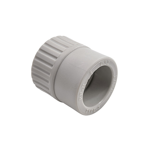Муфта комбинированная PPR внутренняя резьба 32х 3/4,  серый, РТП