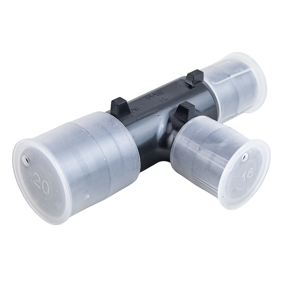 Тройник переходной радиальный PPSU 20x16x16, черный,RTP