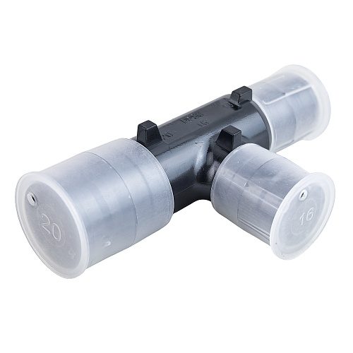 Тройник переходной радиальный PPSU 20x16x16, черный,RTP