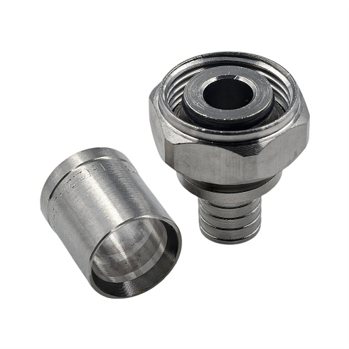 Муфта с накидной гайкой (евроконус) аксиальная, латунь,16х2,2х3/4", никель, RTP