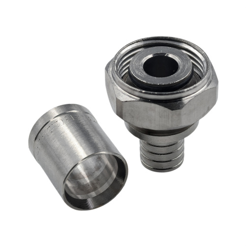 Муфта с накидной гайкой (евроконус) аксиальная, латунь,16х2,2х3/4", никель, RTP