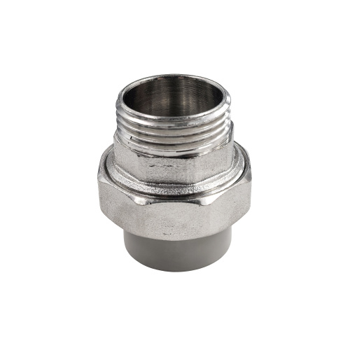 Муфта комбинированная разъемная (Американка) PPR наружная резьба 25х1, серый, RTP