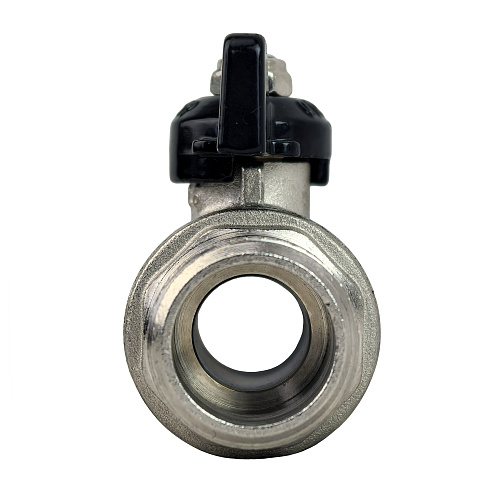 Кран шаровой ГОСТ ручка бабочка, латунь, внутренняя/наружная резьба  3/4",PN40 никель, RTP