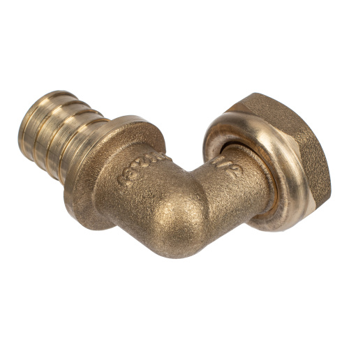 Угольник с накидной гайкой аксиальный, латунь,20х1/2", желтый, RTP