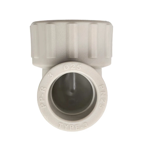 Угольник комбинированный PPR внутренняя резьба 25х 3/4, серый, РТП