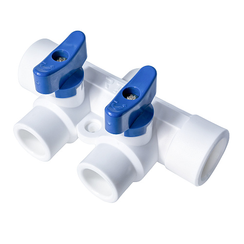 Коллектор с шаровым краном универсальный PPR 25х20/2, RTP