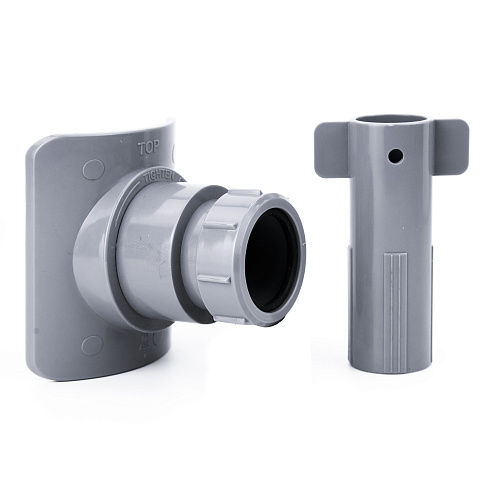 Врезка (адаптер) в канализационную трубу ВК ABS 110х50, серый,РТП