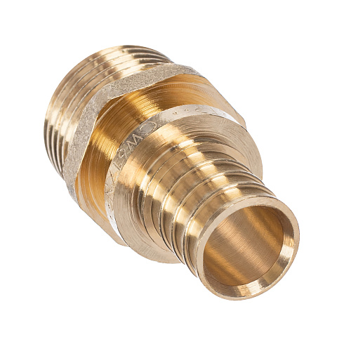 Муфта аксиальная, латунь, наружная резьба,20х3/4", желтый, RTP