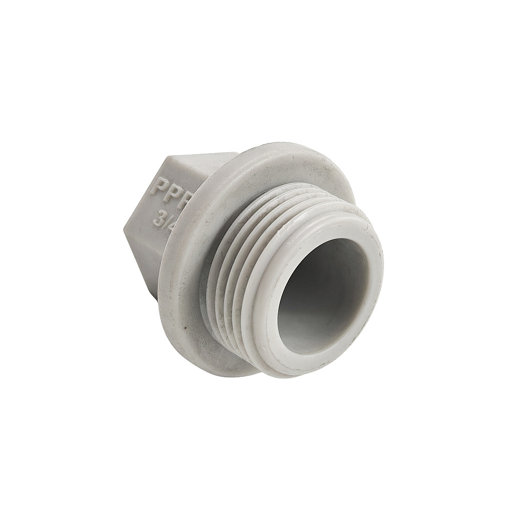 Заглушка резьбовая PPR 3/4", PN25 серый, РТП