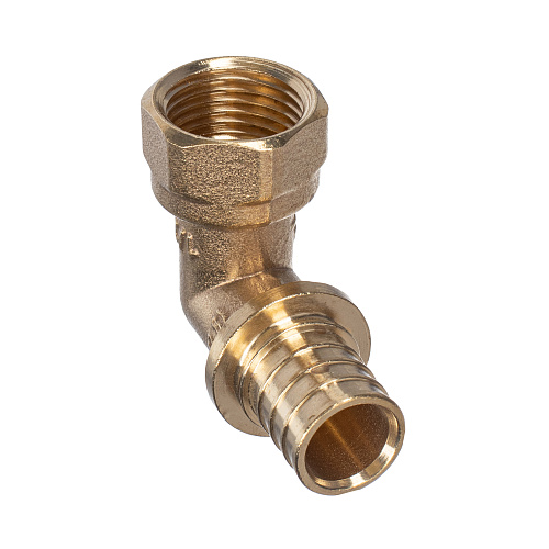 Угольник аксиальный, латунь, внутренняя резьба,20х1/2", желтый, RTP