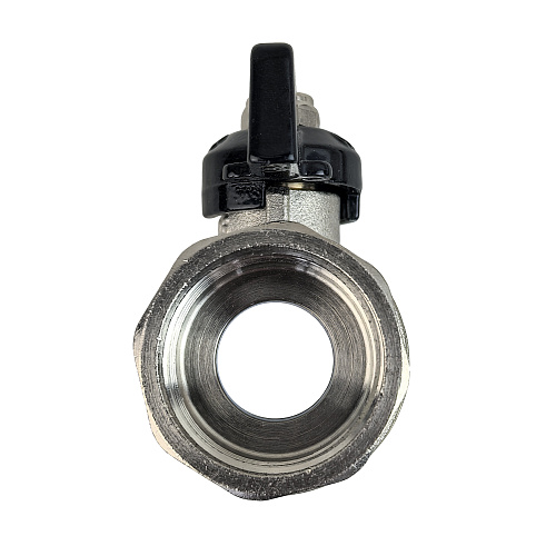 Кран шаровой ГОСТ ручка бабочка, латунь, внутренняя/внутренняя резьба  3/4",PN40 никель, RTP